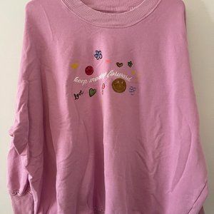 Aerie Real Crew "Keep Moving Forward" Pullover